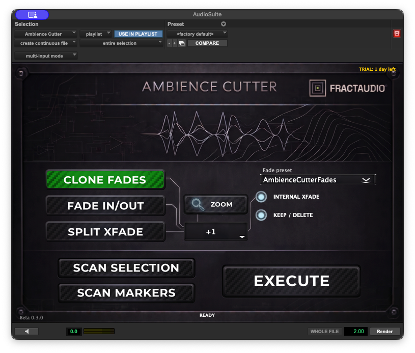 Ambience Cutter — plugin GUI