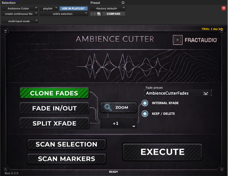 Ambience Cutter — plugin GUI